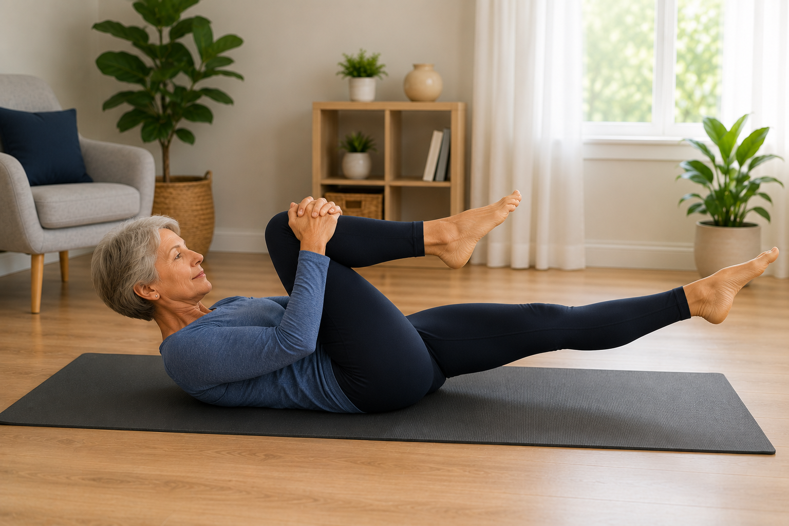 Le ciseau, Single Leg Stretch, Pilates